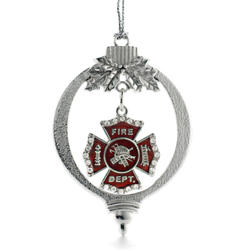 Firefighter Badge Charm Christmas / Holiday Ornament