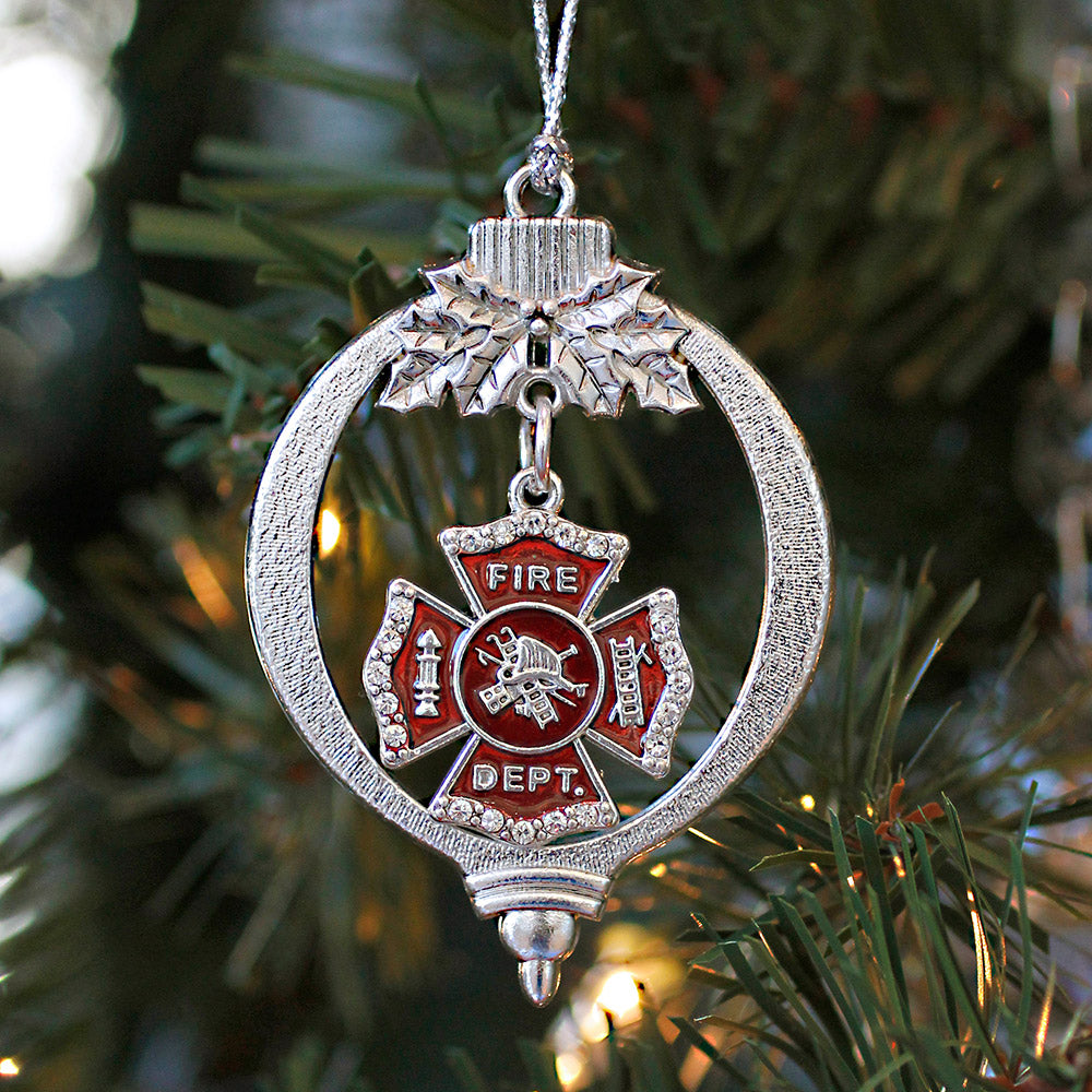 Firefighter Badge Charm Christmas / Holiday Ornament