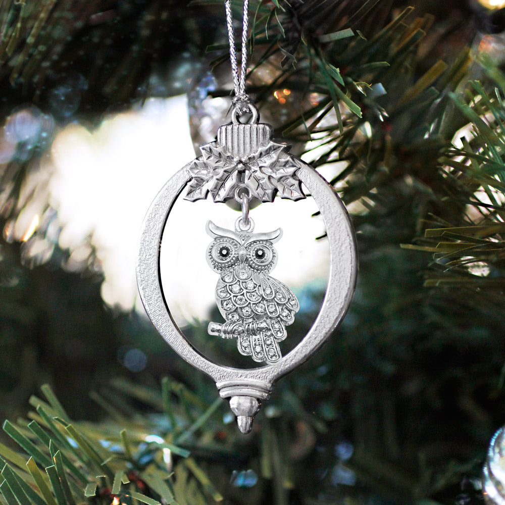 Pave Owl Charm Christmas / Holiday Ornament