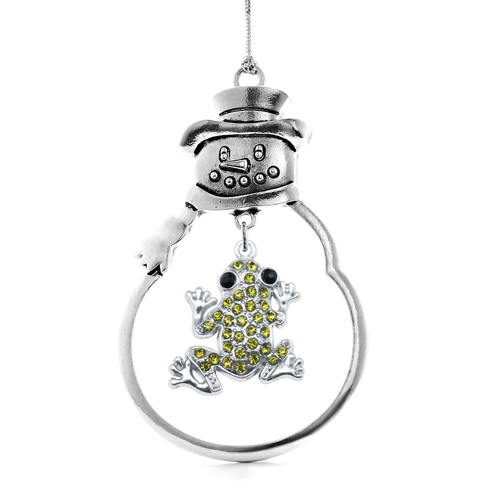 Green Pave Frog Charm Christmas / Holiday Ornament