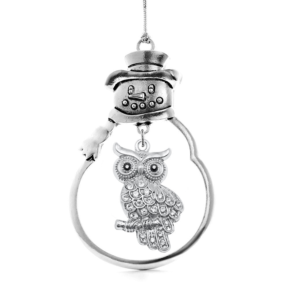 Pave Owl Charm Christmas / Holiday Ornament