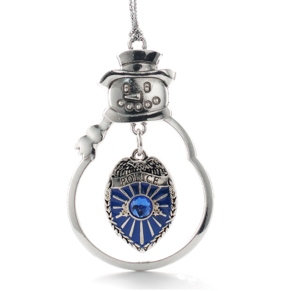 Police Badge Charm Christmas / Holiday Ornament