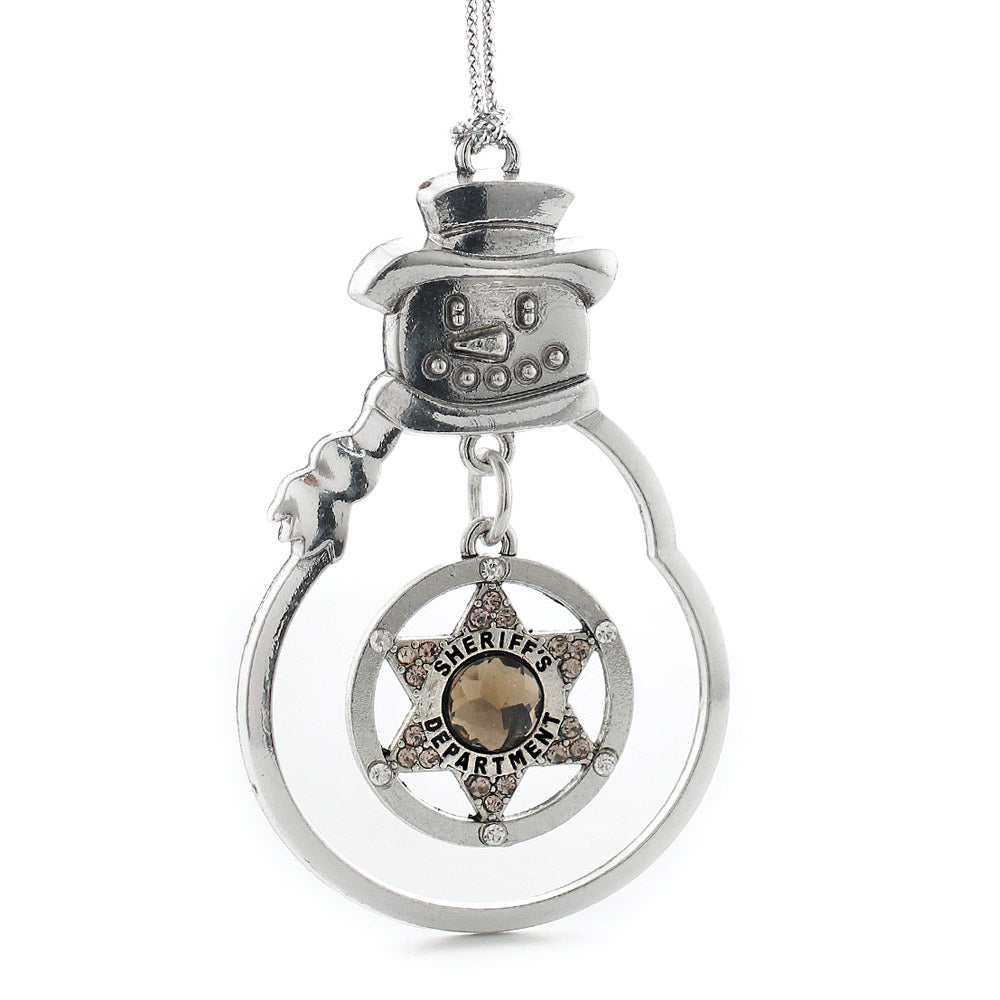 Sheriff Badge Charm Christmas / Holiday Ornament