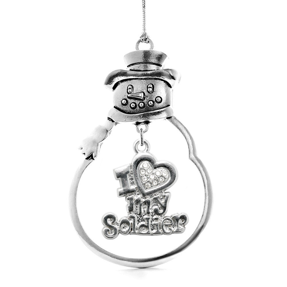 Half Carat I Love My Soldier Charm Christmas / Holiday Ornament