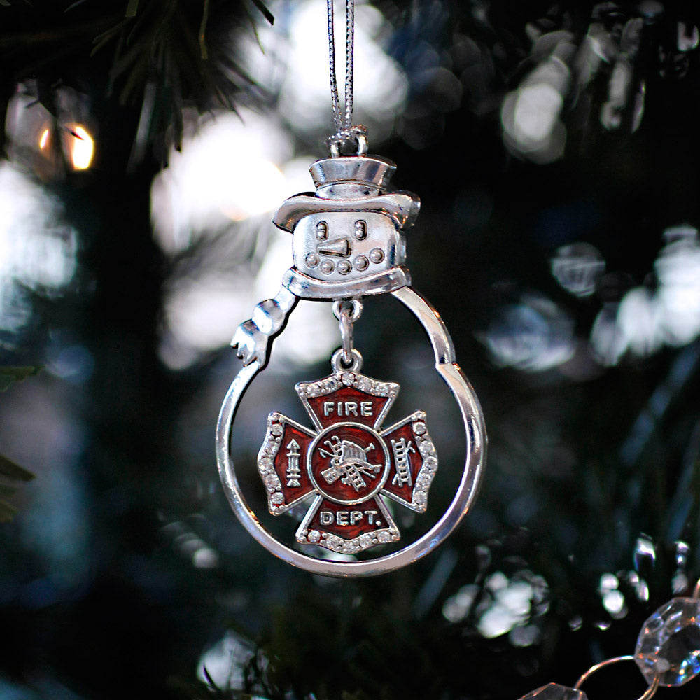 Firefighter Badge Charm Christmas / Holiday Ornament