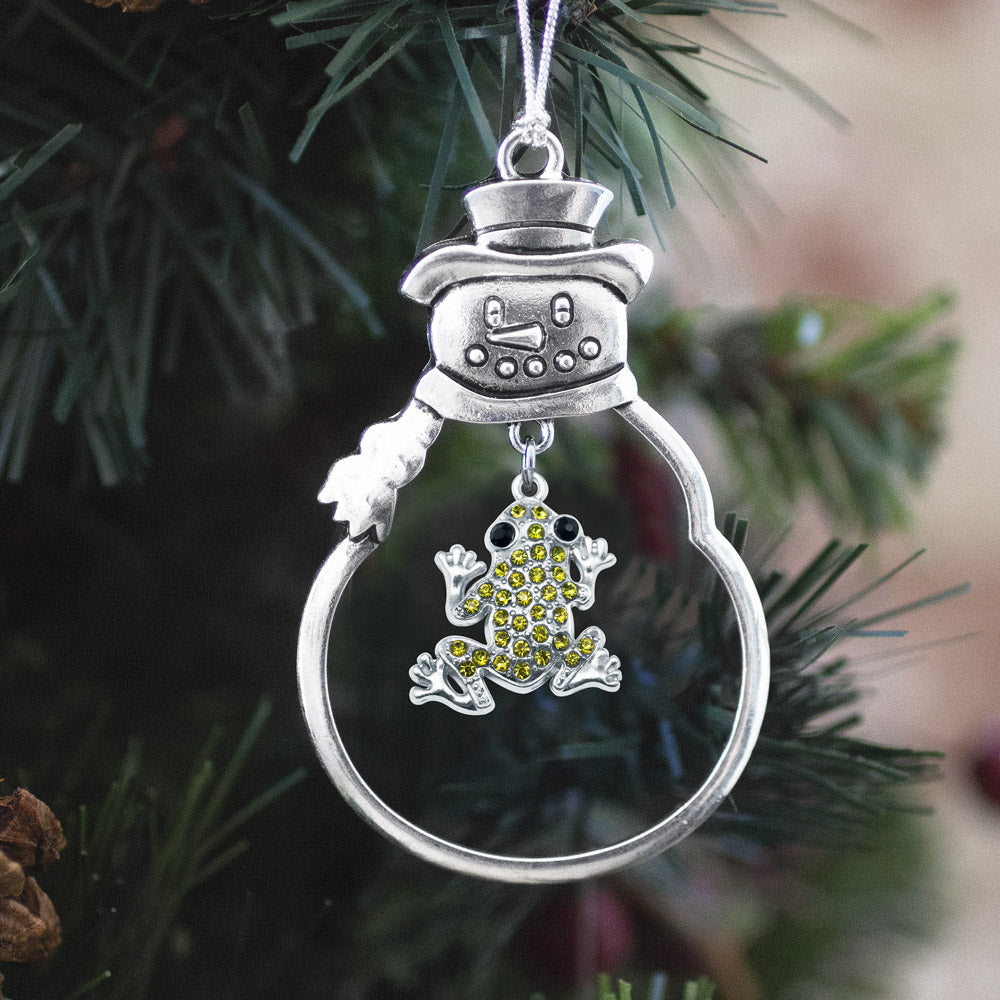 Green Pave Frog Charm Christmas / Holiday Ornament
