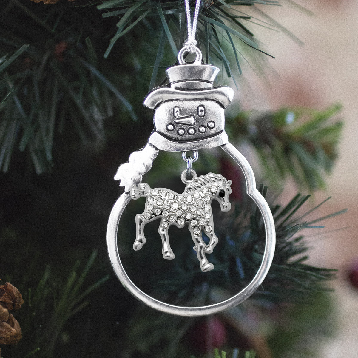 2.0 Carat Galloping Horse Charm Christmas / Holiday Ornament