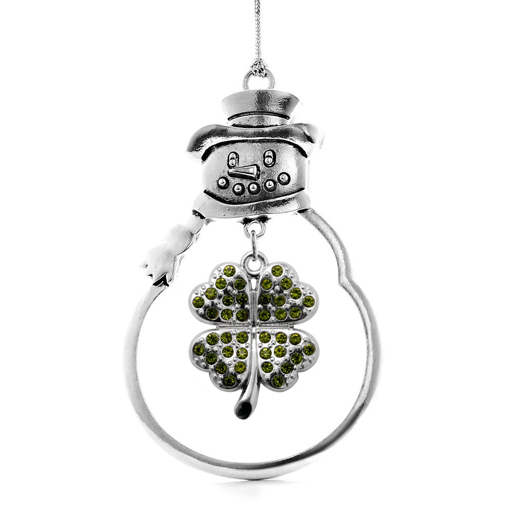 1.0 Carat Four Leaf Clover Charm Christmas / Holiday Ornament