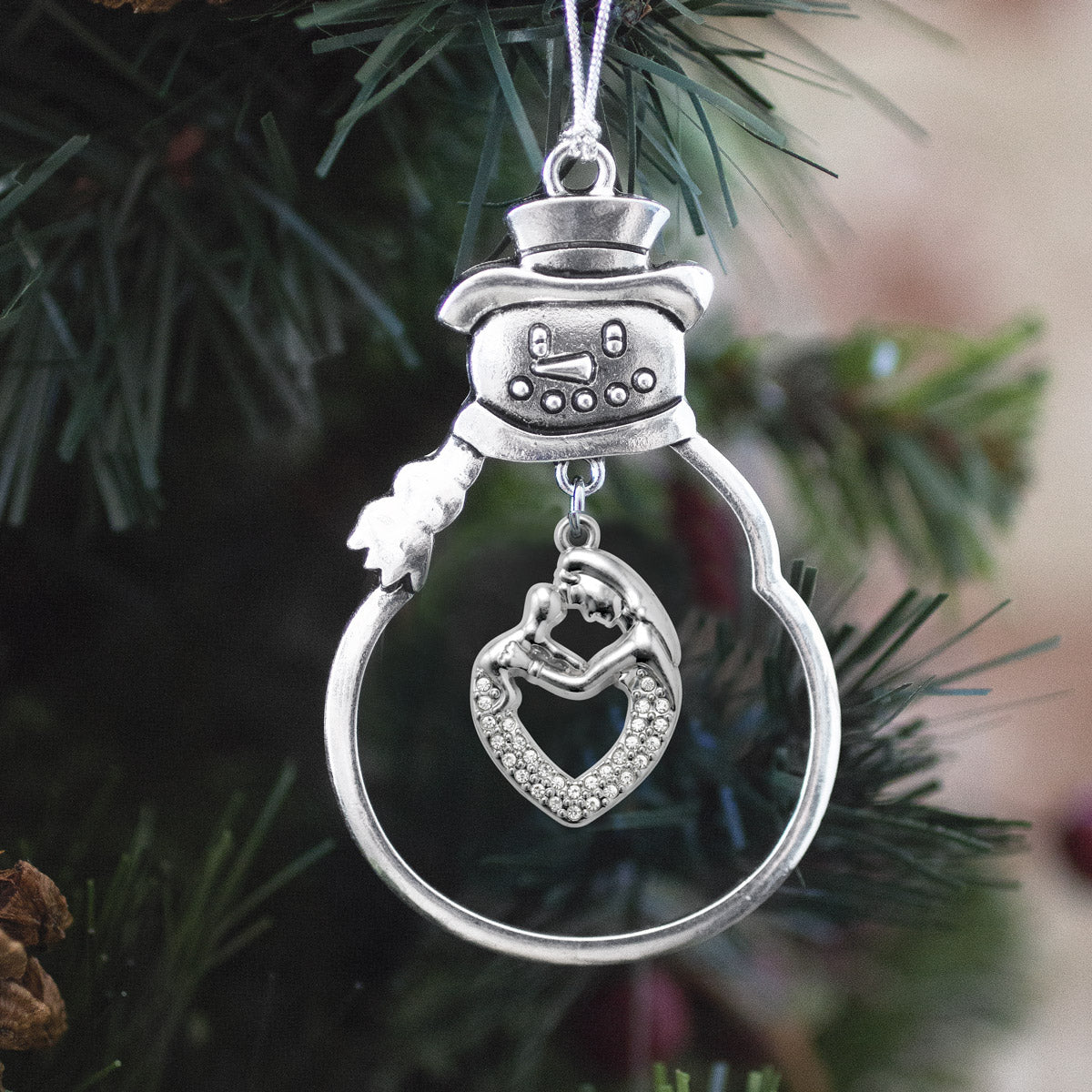 1.0 Carat Mother and Child Charm Christmas / Holiday Ornament
