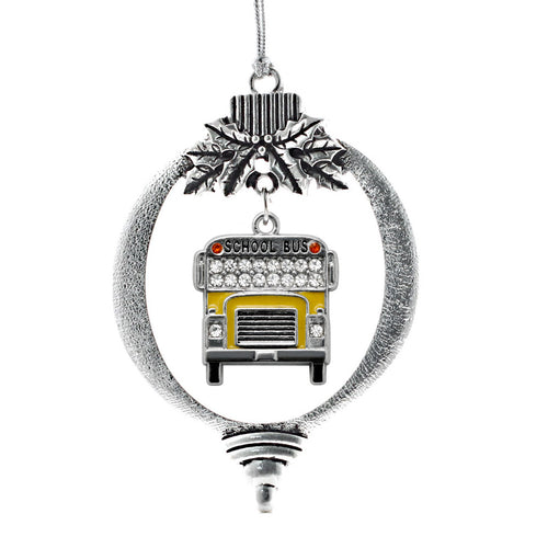 Half Carat School Bus Charm Christmas / Holiday Ornament
