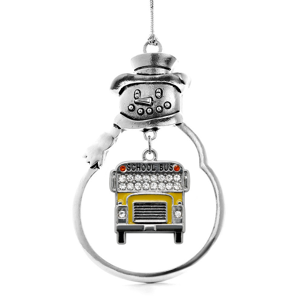 Half Carat School Bus Charm Christmas / Holiday Ornament