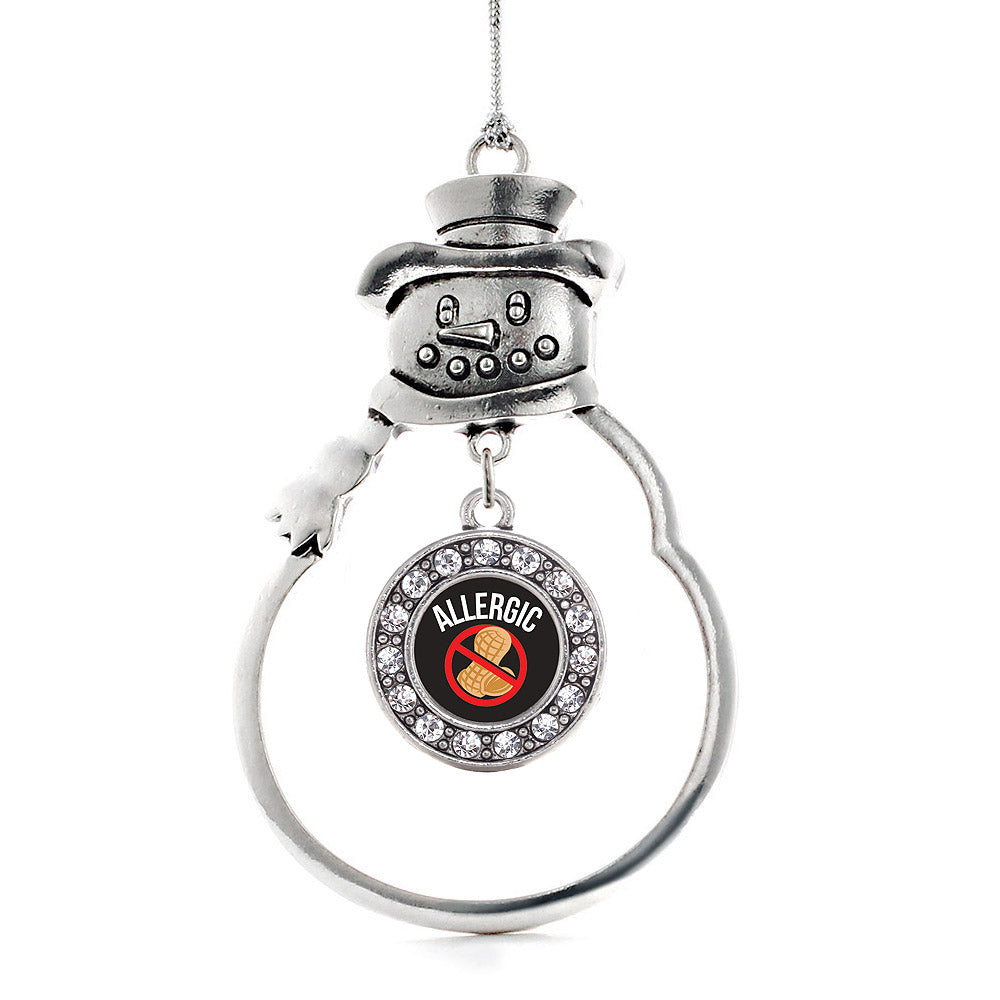 Peanut Allergy Circle Charm Christmas / Holiday Ornament