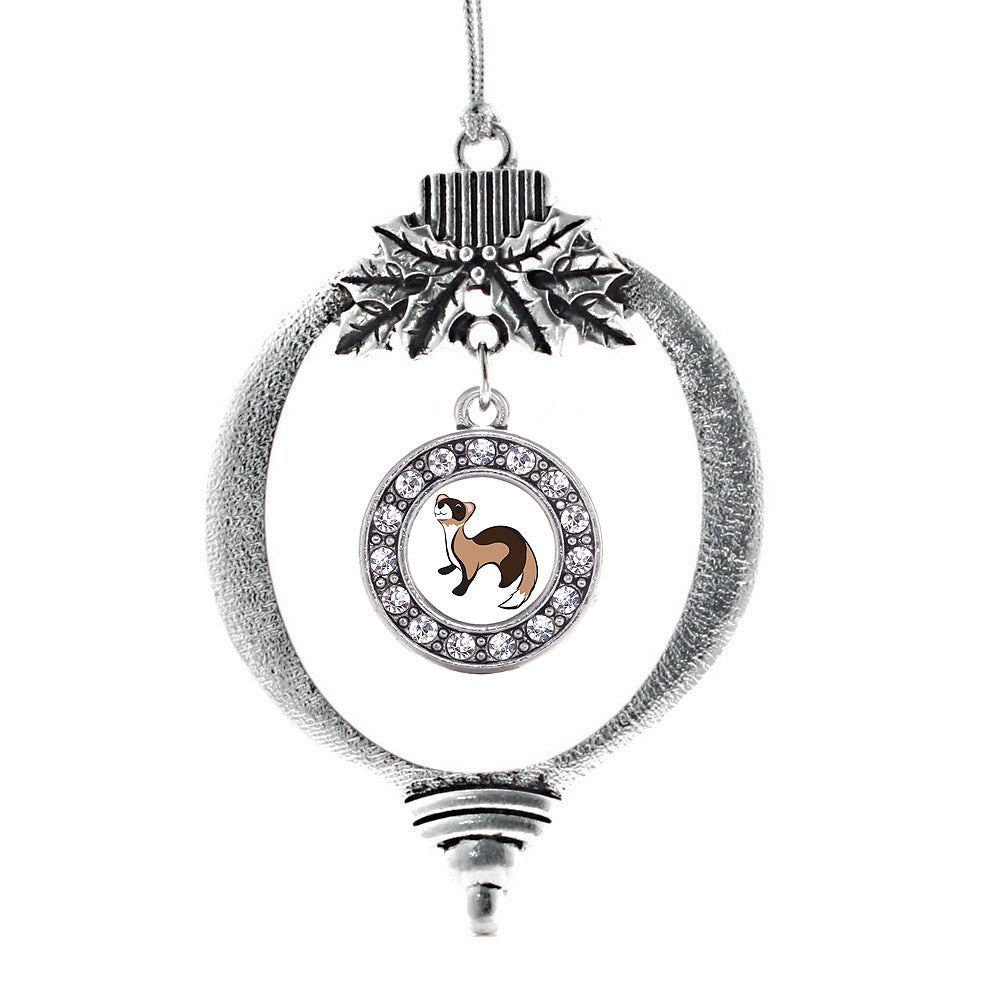 Ferret Circle Charm Christmas / Holiday Ornament