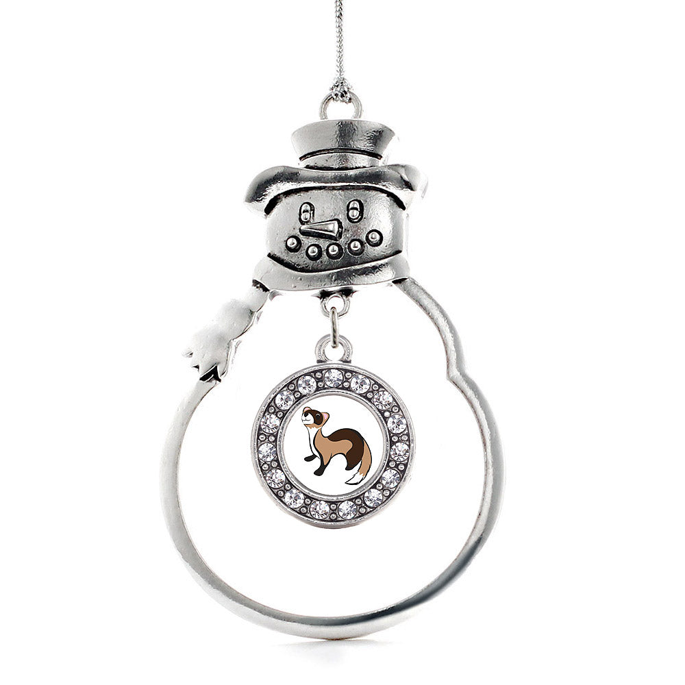 Ferret Circle Charm Christmas / Holiday Ornament