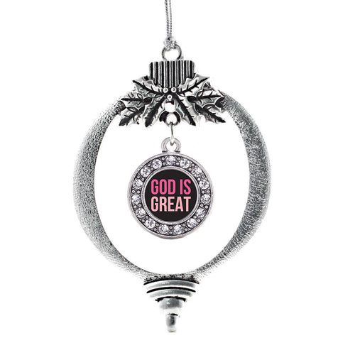 God is Great Circle Charm Christmas / Holiday Ornament