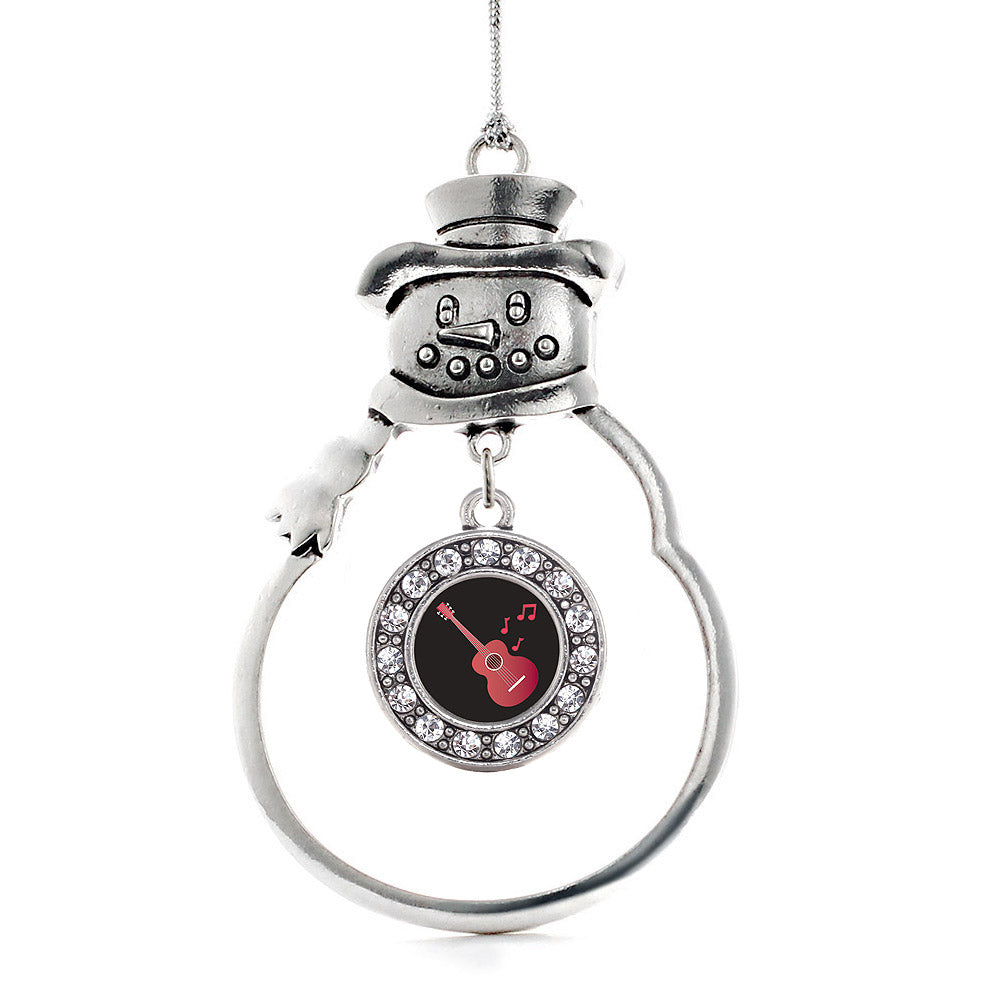 Guitar Lovers Circle Charm Christmas / Holiday Ornament