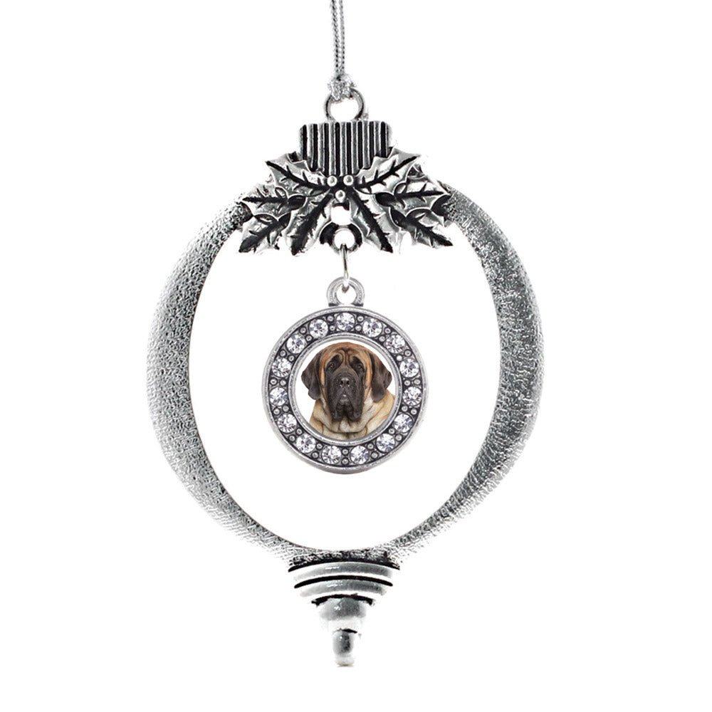 Mastiff Face Circle Charm Christmas / Holiday Ornament