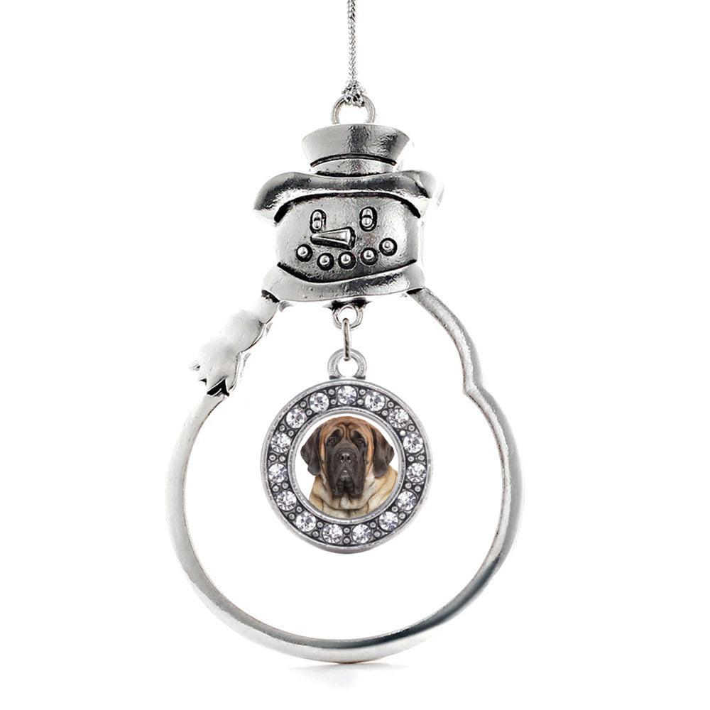 Mastiff Face Circle Charm Christmas / Holiday Ornament