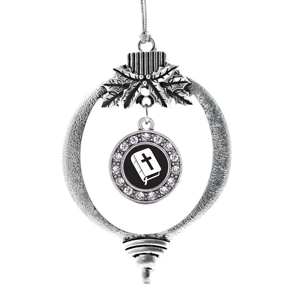 Holy Bible Circle Charm Christmas / Holiday Ornament