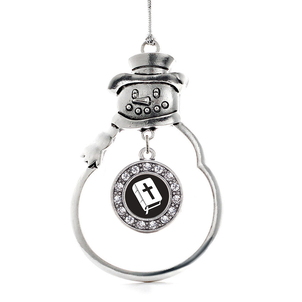 Holy Bible Circle Charm Christmas / Holiday Ornament