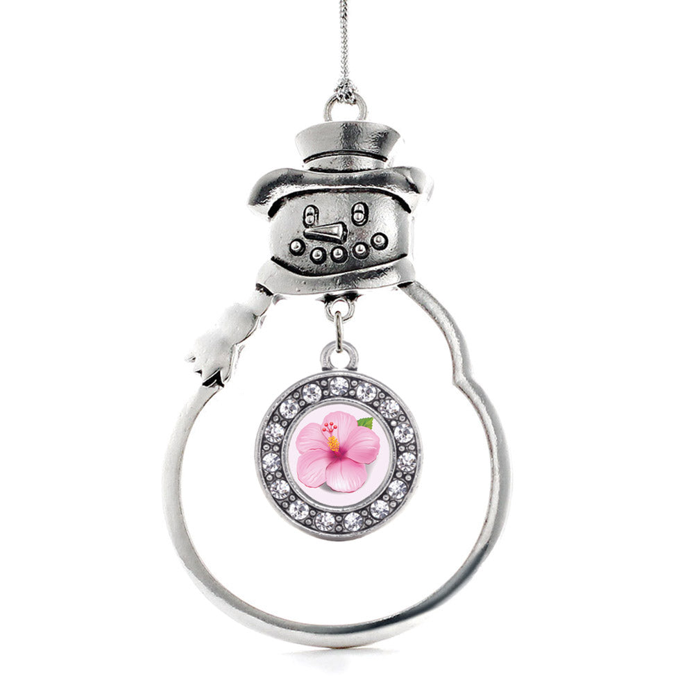 Hibiscus Flower Circle Charm Christmas / Holiday Ornament