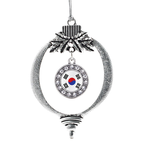 Republic of Korea Flag Circle Charm Christmas / Holiday Ornament