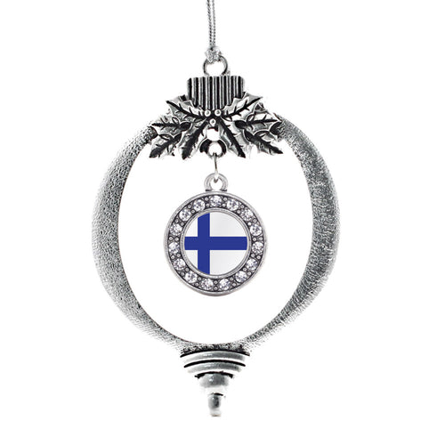 Finland Flag Circle Charm Christmas / Holiday Ornament