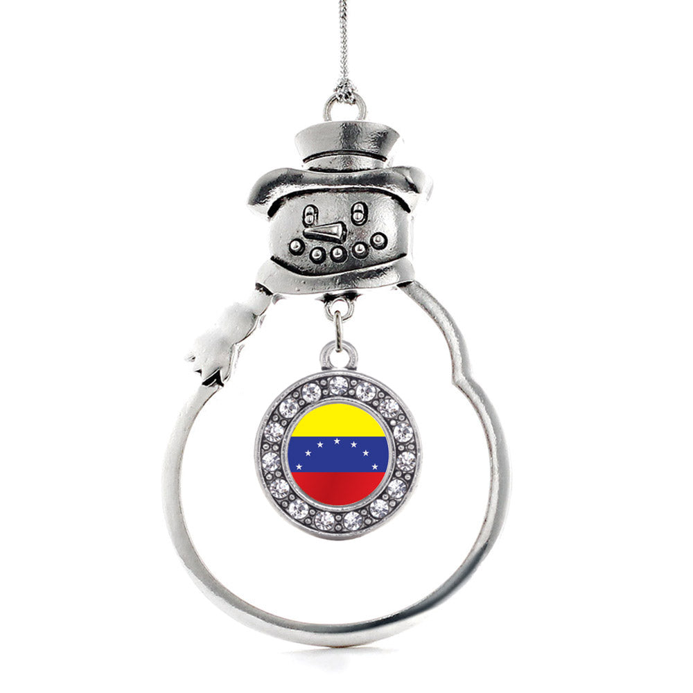 Venezuela Flag Circle Charm Christmas / Holiday Ornament