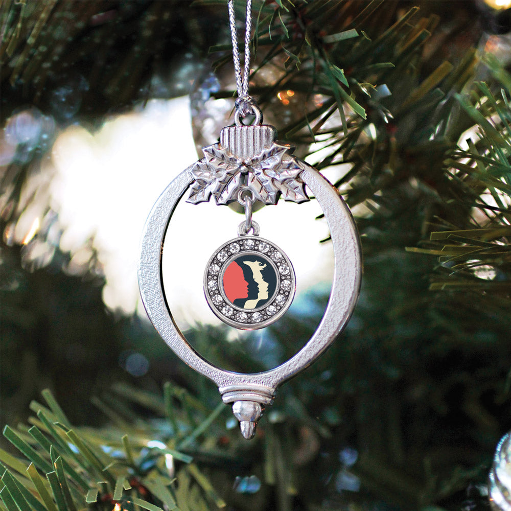 Woman's March Logo Circle Charm Christmas / Holiday Ornament