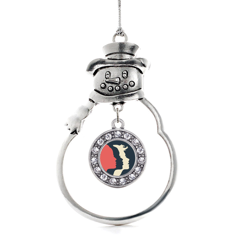 Woman's March Logo Circle Charm Christmas / Holiday Ornament