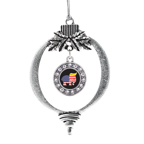 Trumpican Party Logo Circle Charm Christmas / Holiday Ornament