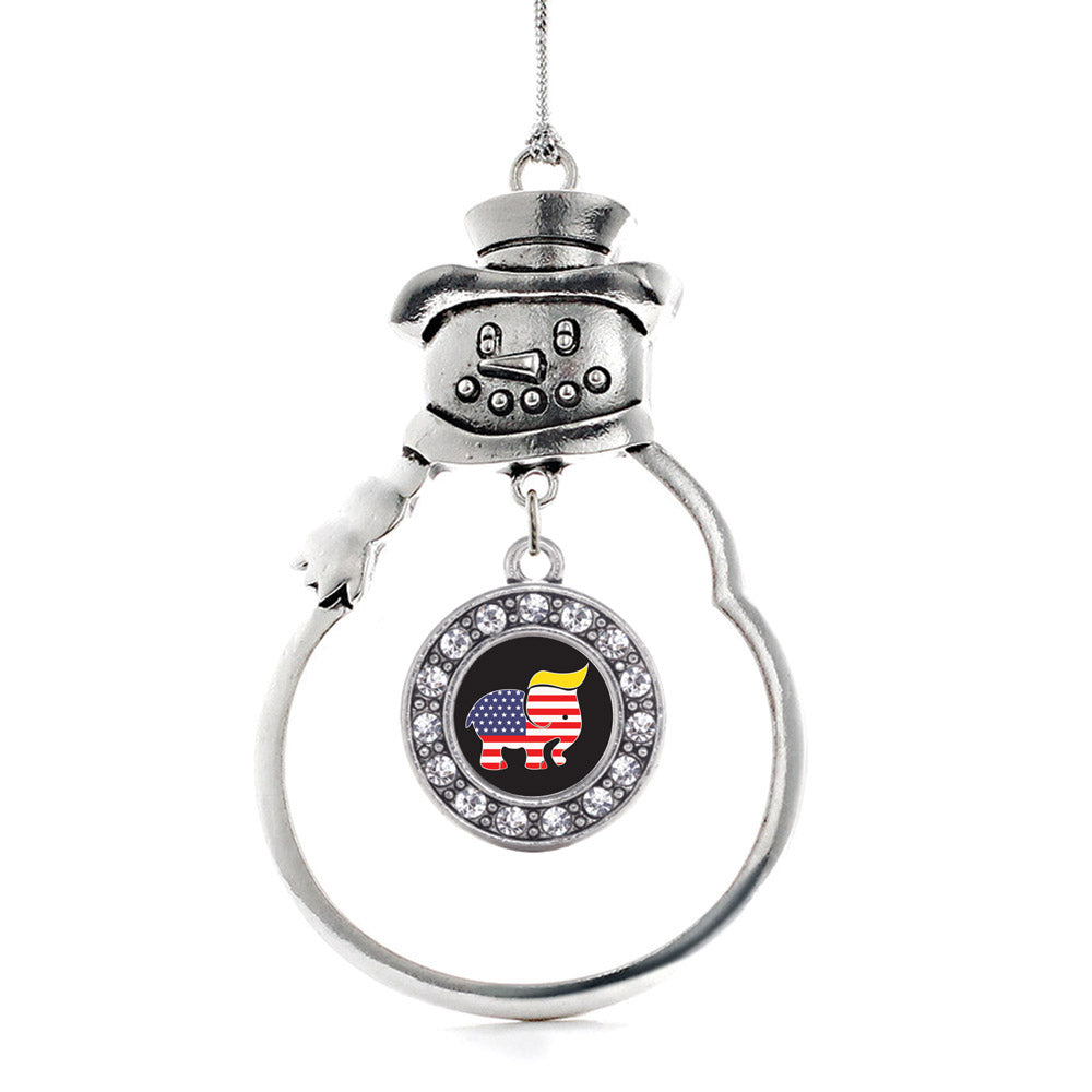 Trumpican Party Logo Circle Charm Christmas / Holiday Ornament