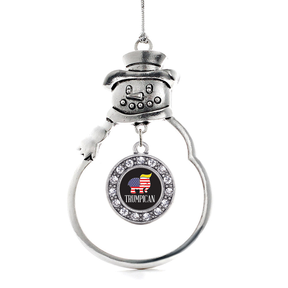 Trumpican Circle Charm Christmas / Holiday Ornament