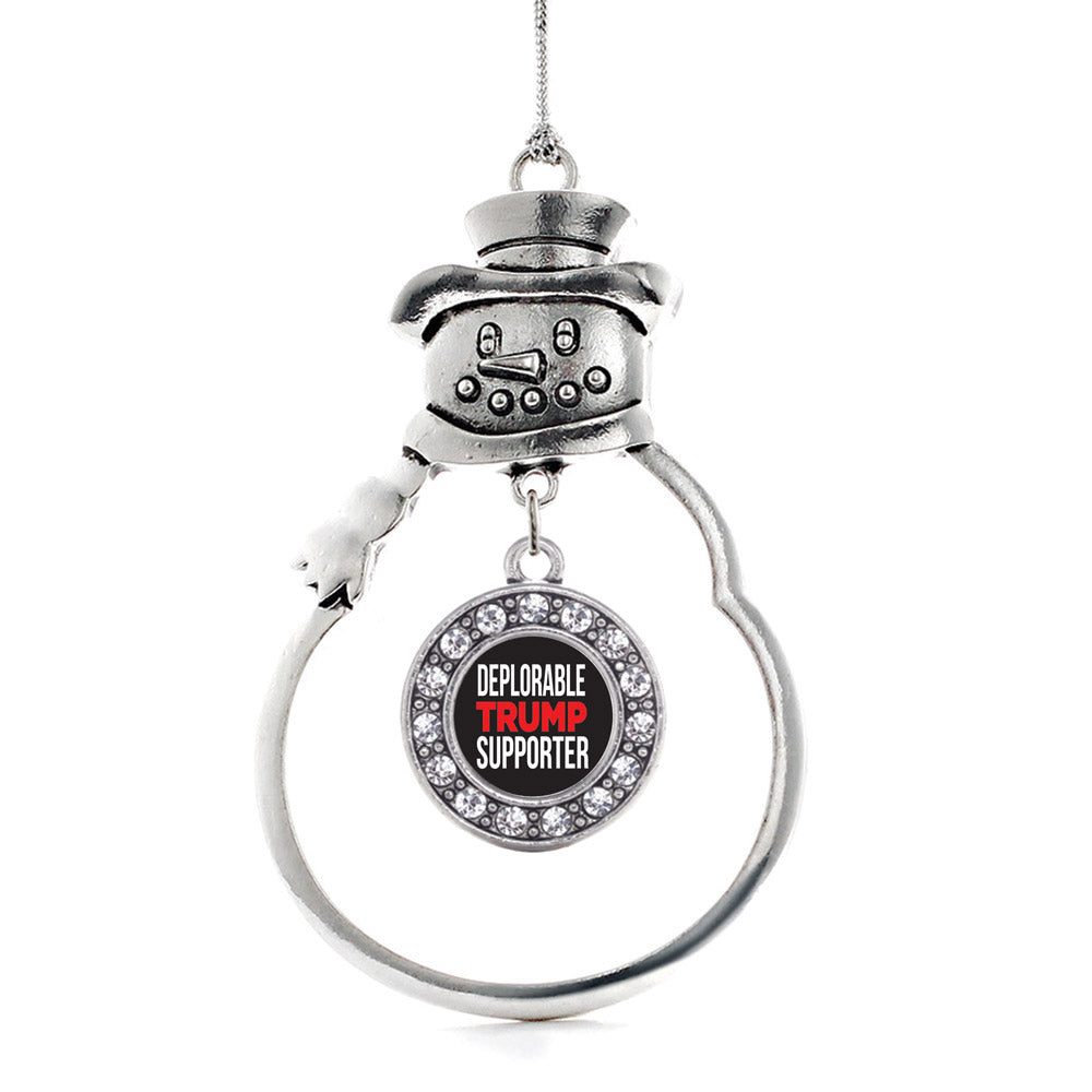 Deplorable Trump Supporter Circle Charm Christmas / Holiday Ornament