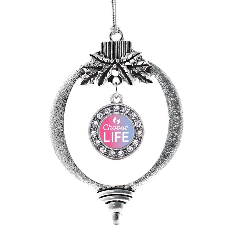 Choose Life Circle Charm Christmas / Holiday Ornament
