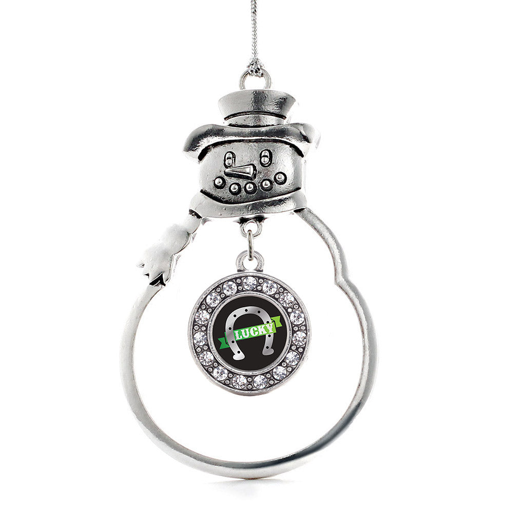 Lucky Horse Shoe Circle Charm Christmas / Holiday Ornament