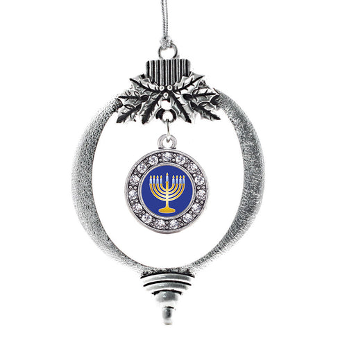 Menorah Circle Charm Christmas / Holiday Ornament