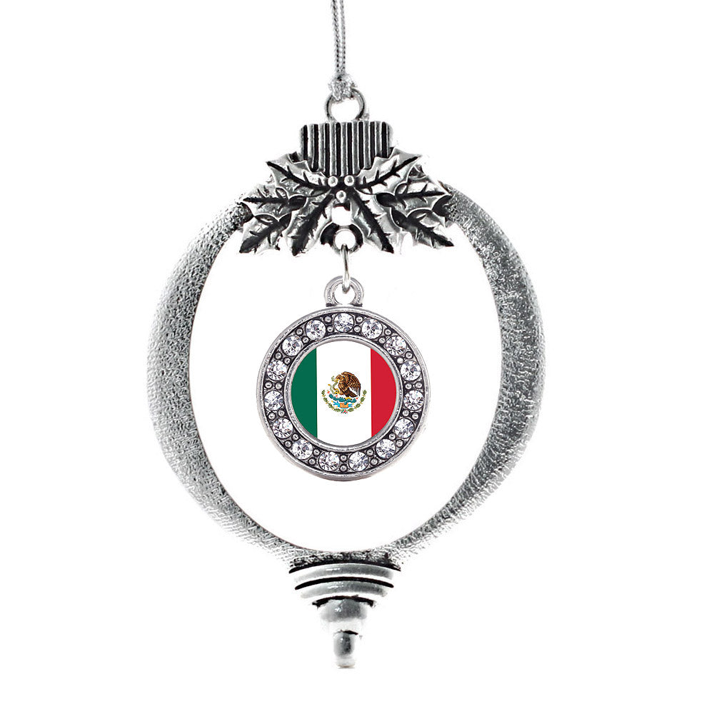 Mexican Flag Circle Charm Christmas / Holiday Ornament