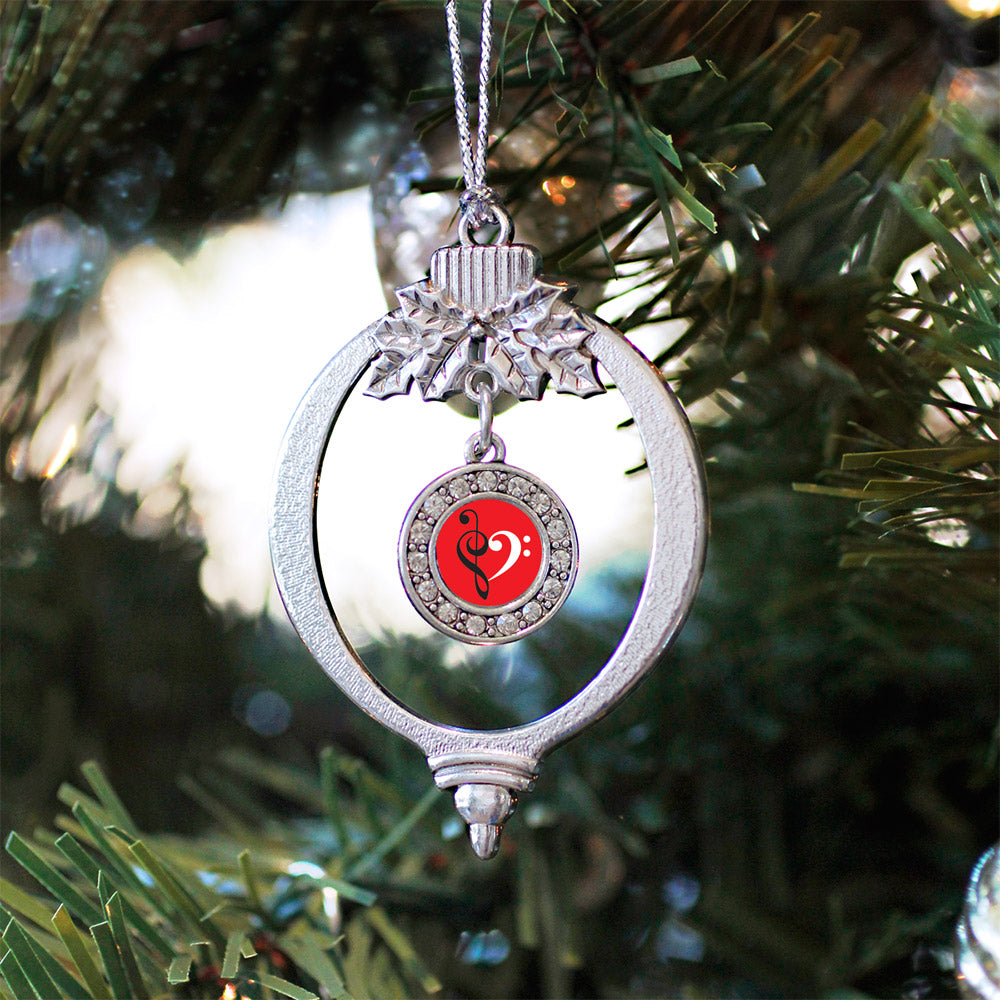 Music is Love Circle Charm Christmas / Holiday Ornament