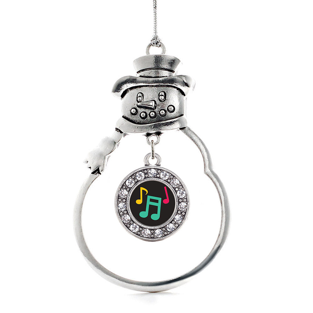 Musical Notes Circle Charm Christmas / Holiday Ornament