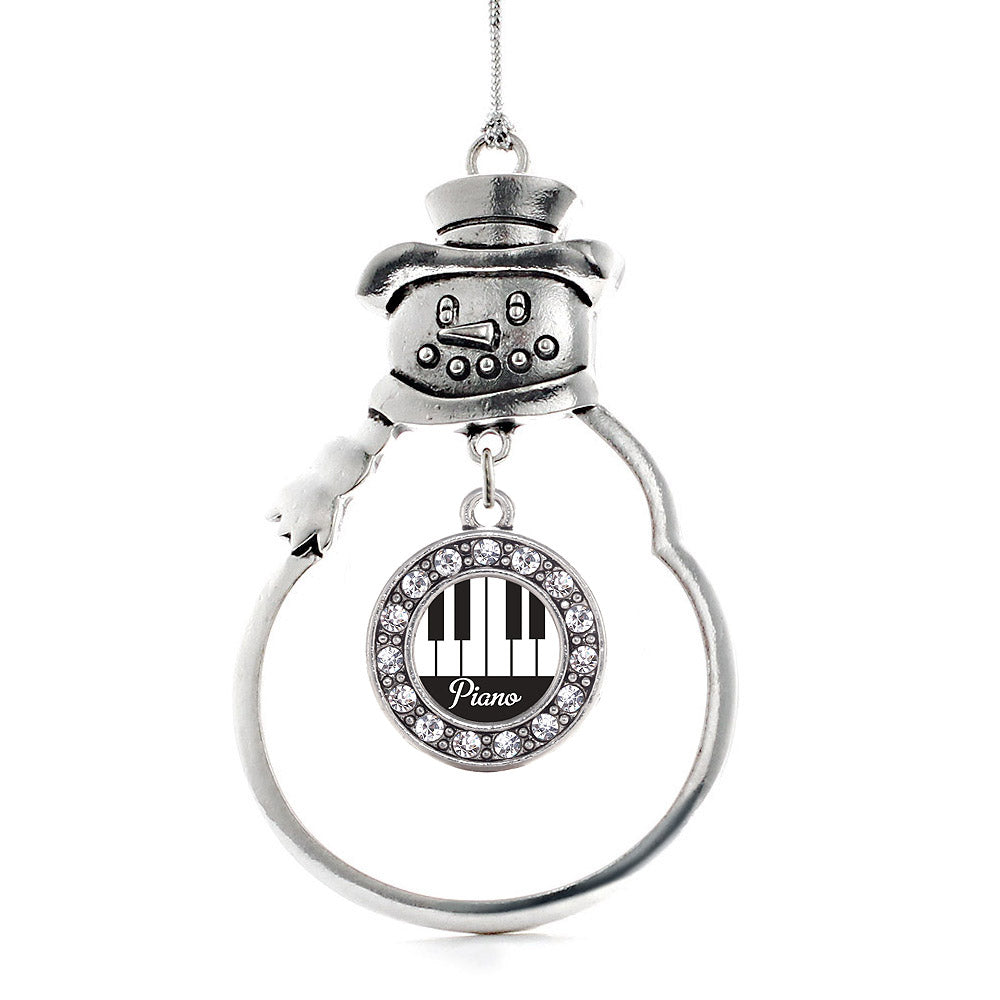 Piano Lovers Circle Charm Christmas / Holiday Ornament