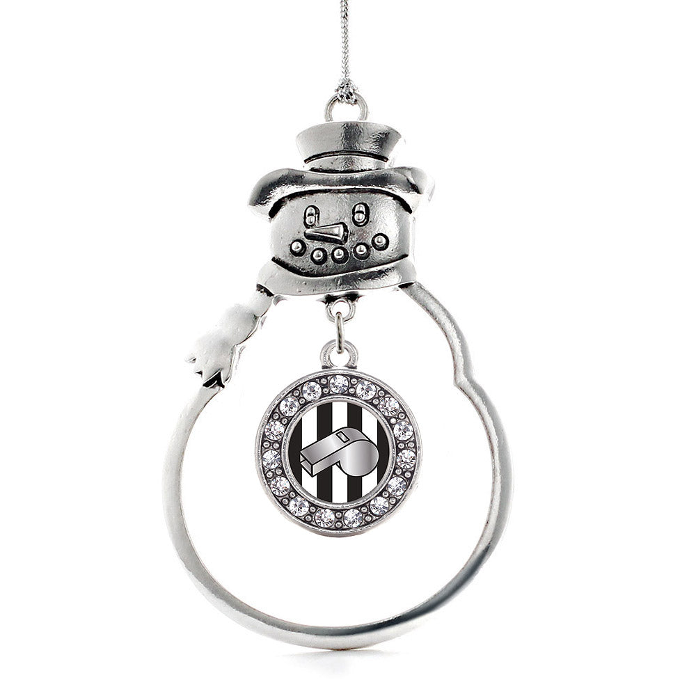 Referee Circle Charm Christmas / Holiday Ornament