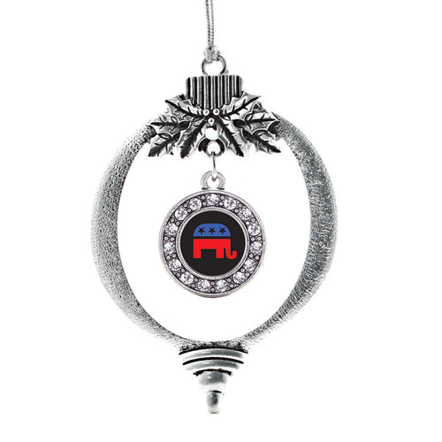 Republican Circle Charm Christmas / Holiday Ornament