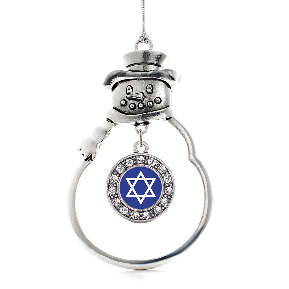 Star of David Circle Charm Christmas / Holiday Ornament