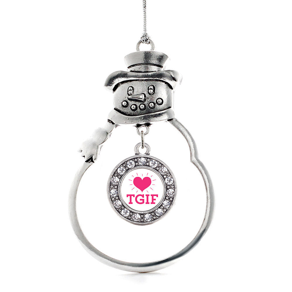 TGIF Circle Charm Christmas / Holiday Ornament