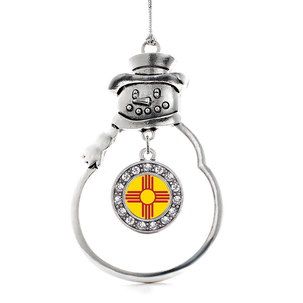 New Mexico Flag Circle Charm Christmas / Holiday Ornament
