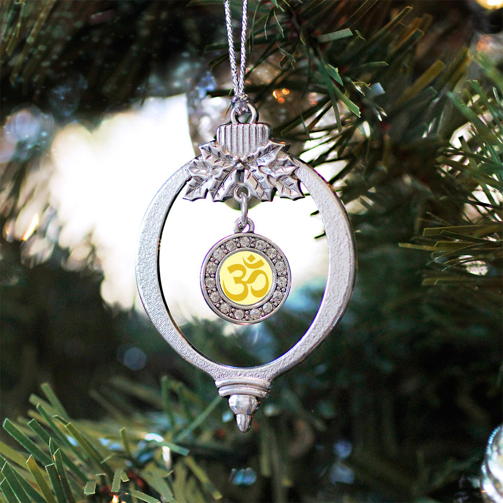 OM Yoga Circle Charm Christmas / Holiday Ornament