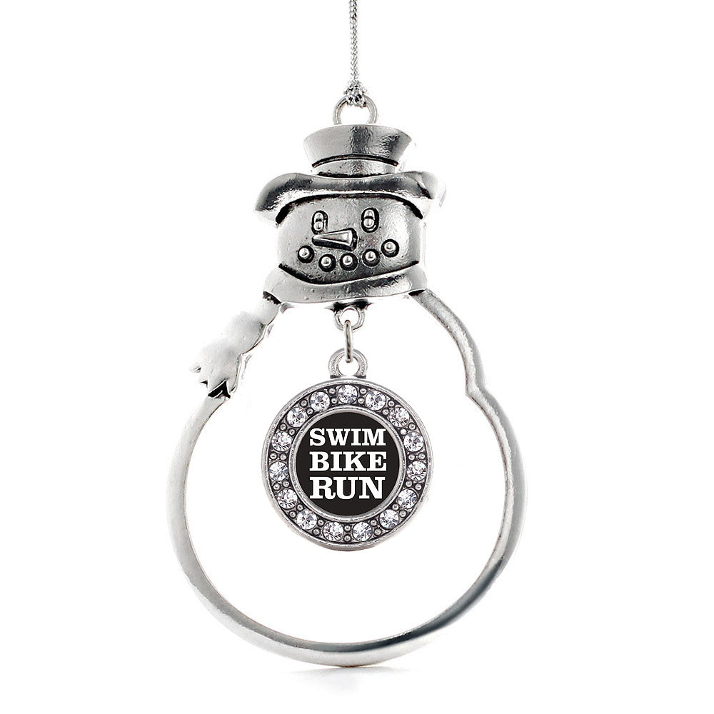 The Triathletes Circle Charm Christmas / Holiday Ornament