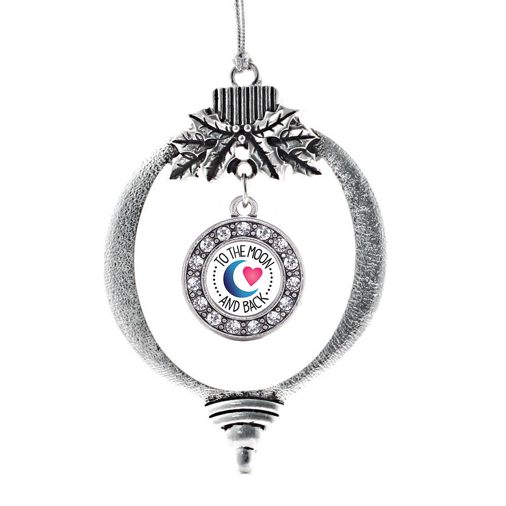 To the Moon and Back Circle Charm Christmas / Holiday Ornament