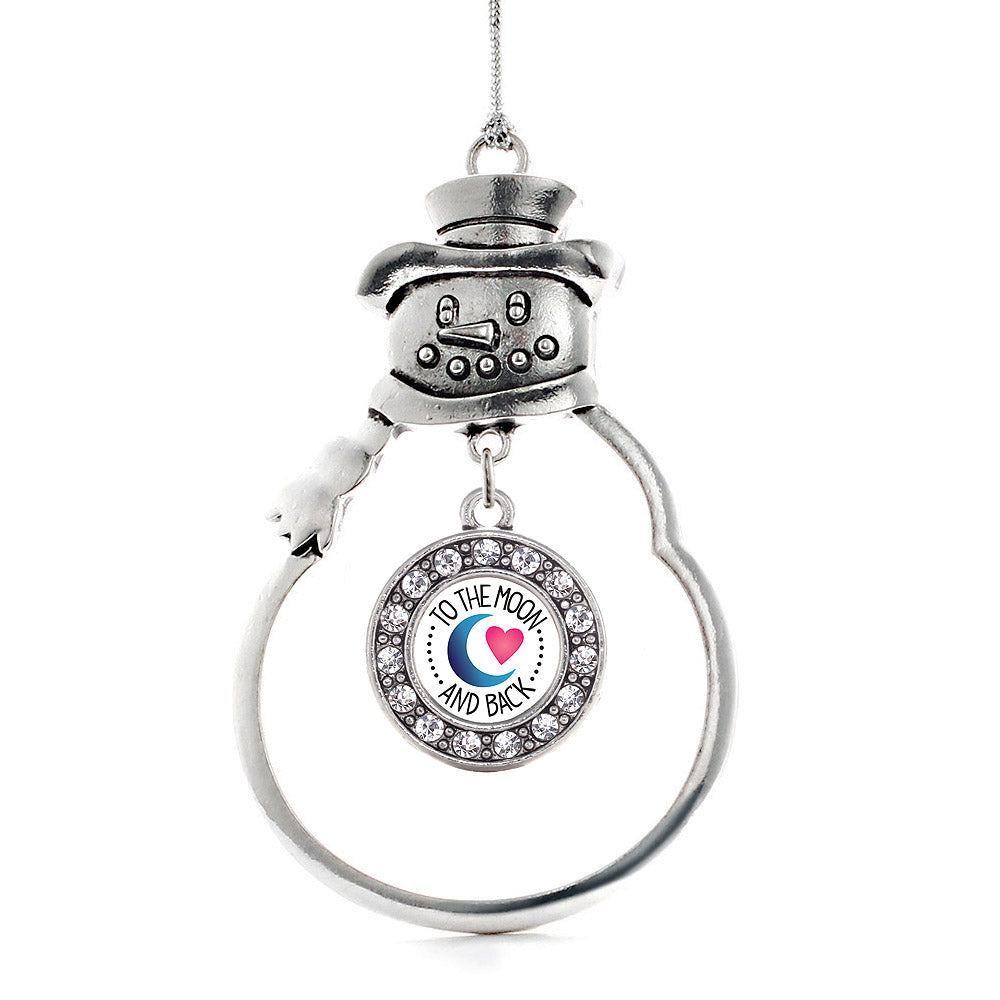 To the Moon and Back Circle Charm Christmas / Holiday Ornament